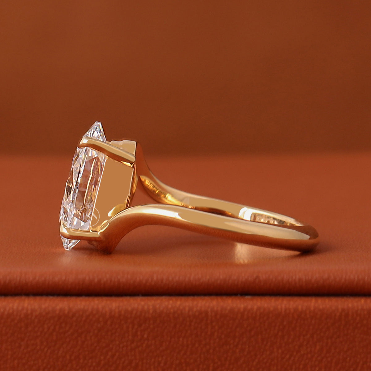 1, 2, 3, 4, 5 CT Oval Cut Lab Grown Diamond Bypass Solitaire Engagement Ring 18k Gold IGI Certified
