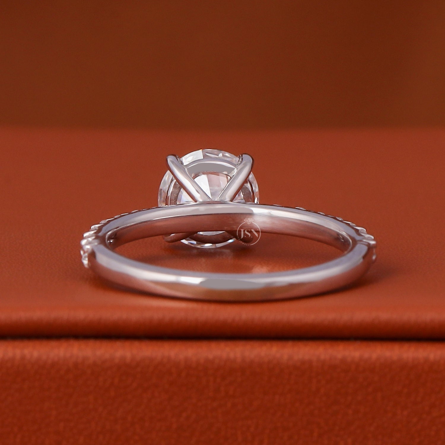 2 CT Round Old European Cut Lab Diamond Pave Engagement Ring IGI Certified 14k Gold