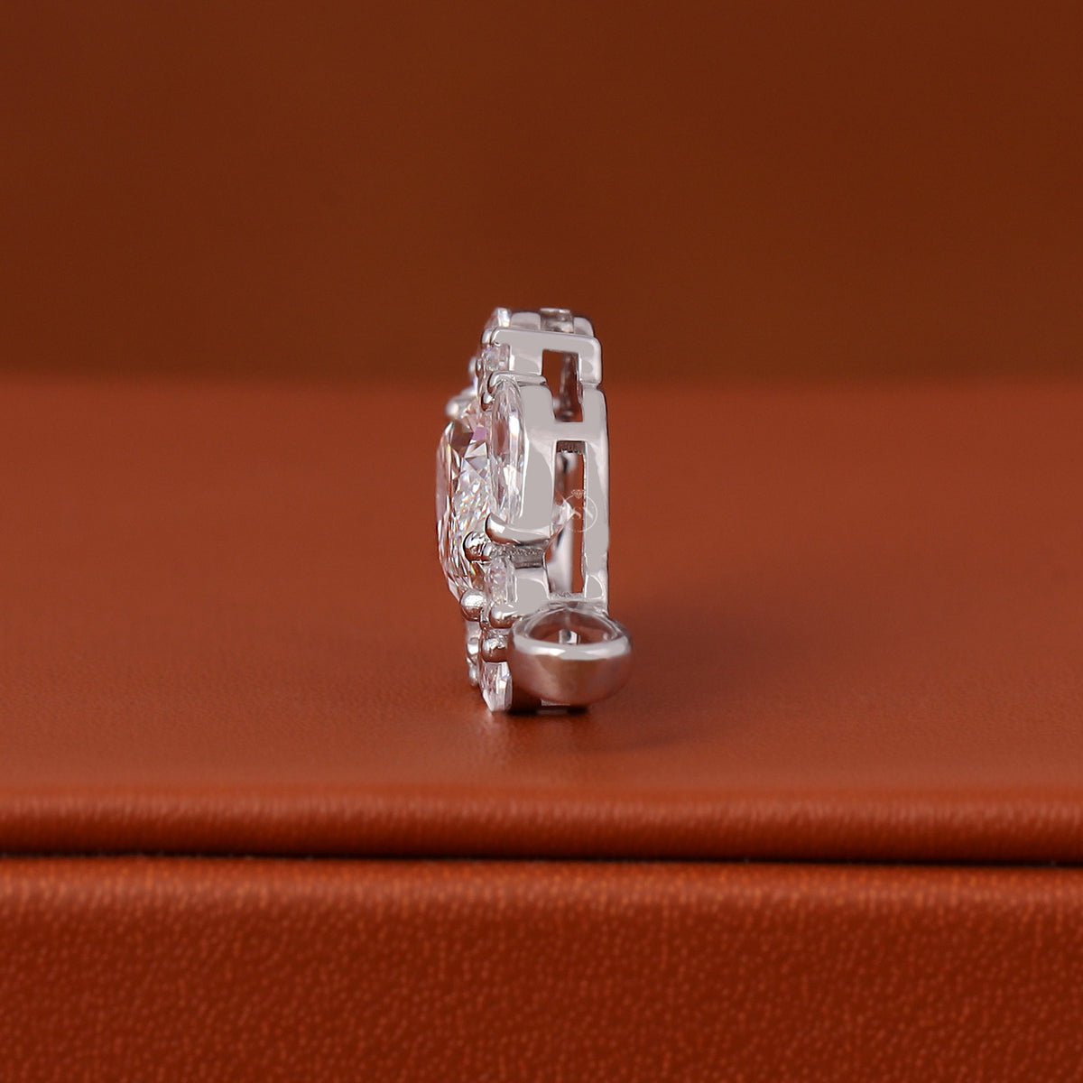 2 Carat Marquise Cut Lab Diamond Halo Pendant 14k White Gold IGI Certified