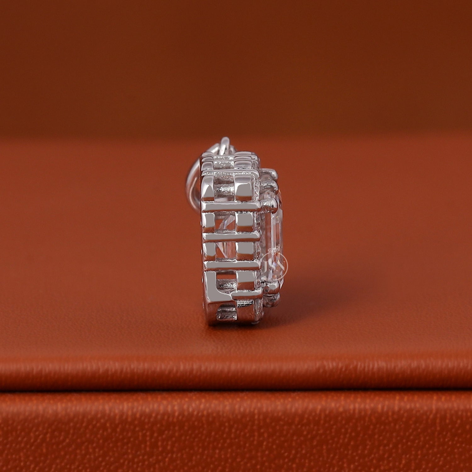 2 Carat Asscher Cut Lab Diamond Pendant 14k White Gold Halo IGI Certified