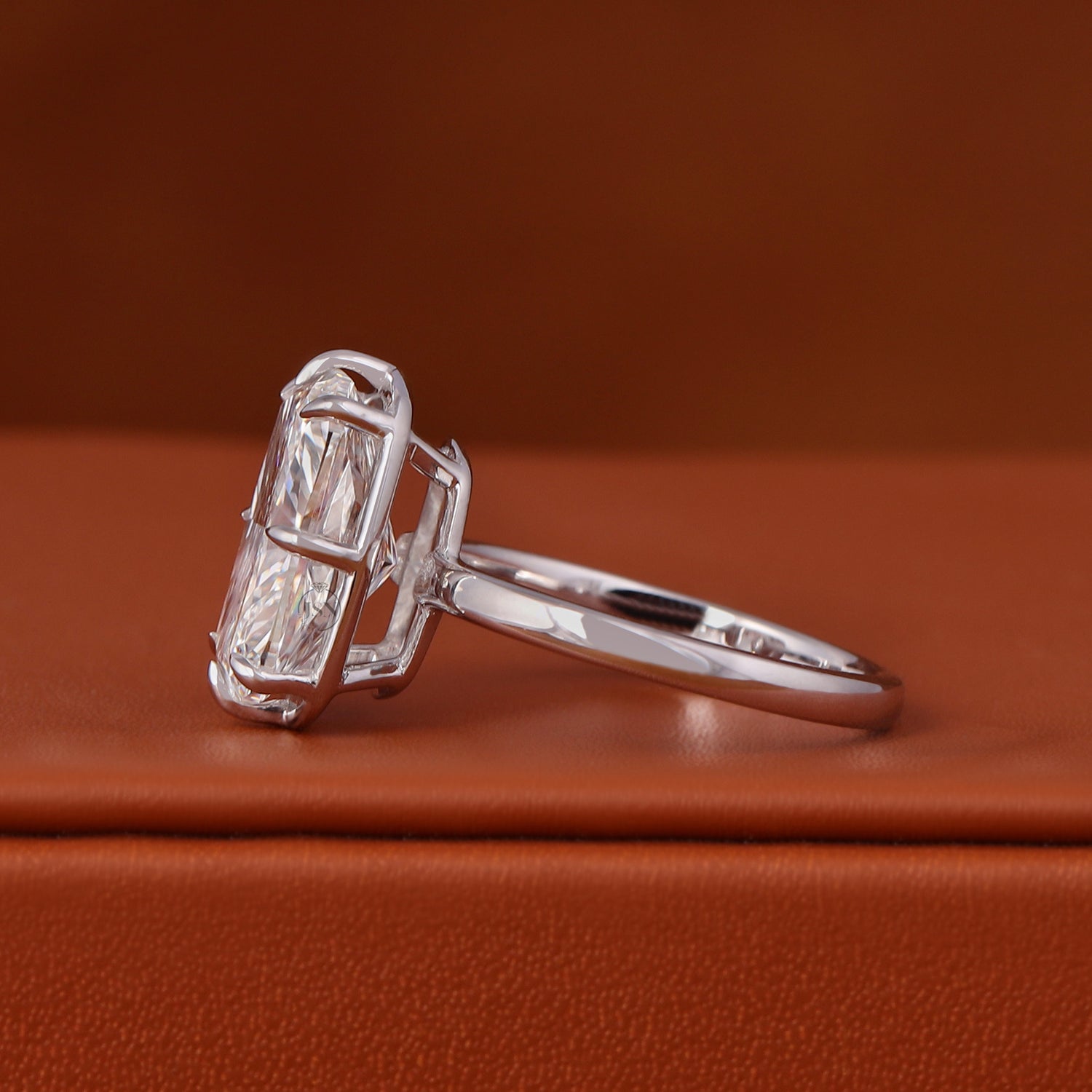 5 Carat Cushion Cut Lab Grown Diamond Solitaire Engagement Ring 14K Solid Gold IGI Certified