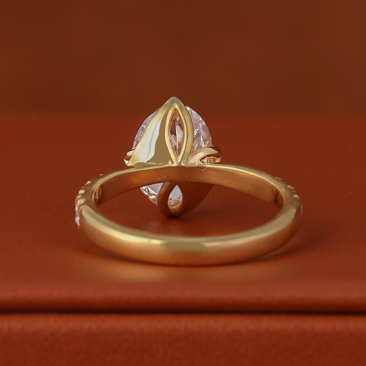 1.50 CT Oval Lab-Grown Diamond Engagement Ring 14k Solid Gold Pave Band (IGI Certified)