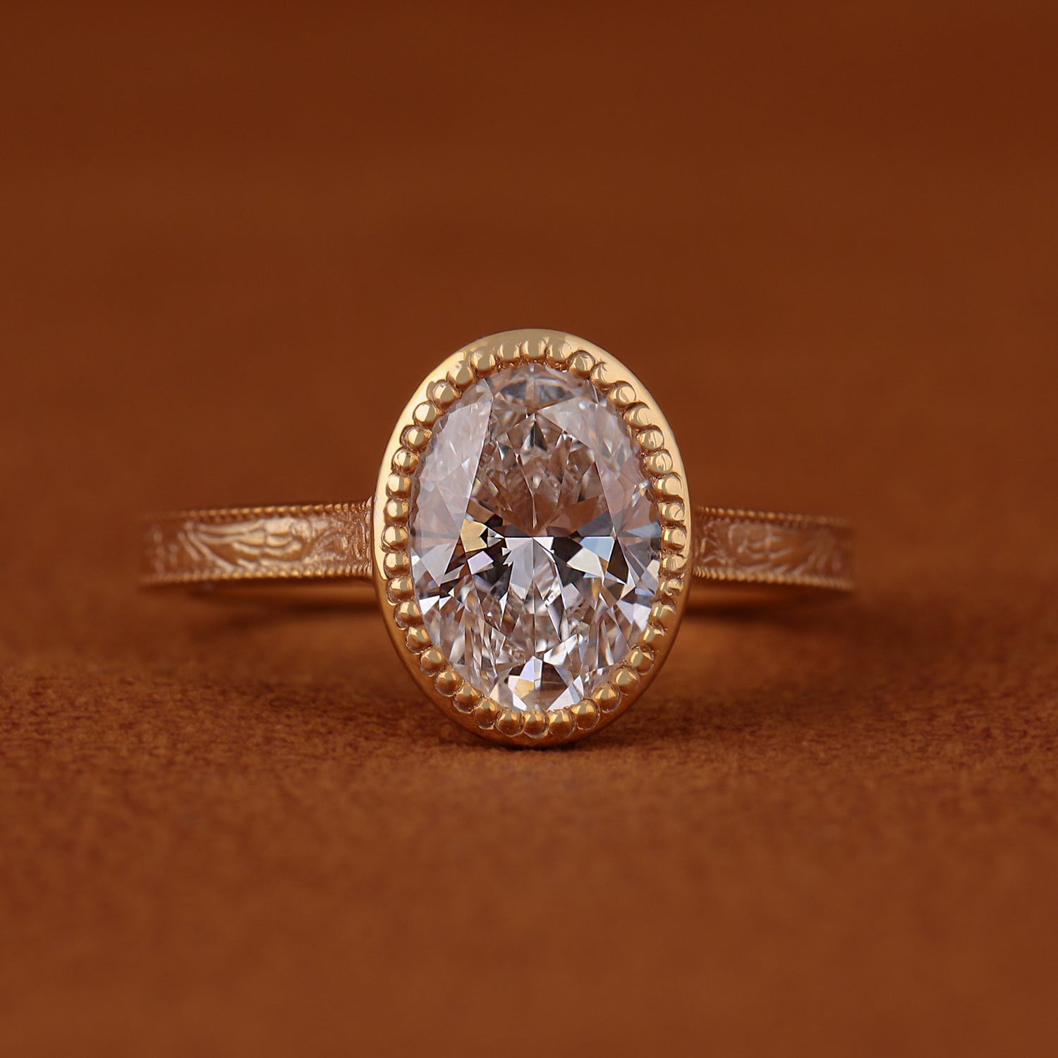 Elegant Pear Shaped Lab Grown Diamond  Engagement Ring 14k Solid Gold Featuring Princess Cut Diamond