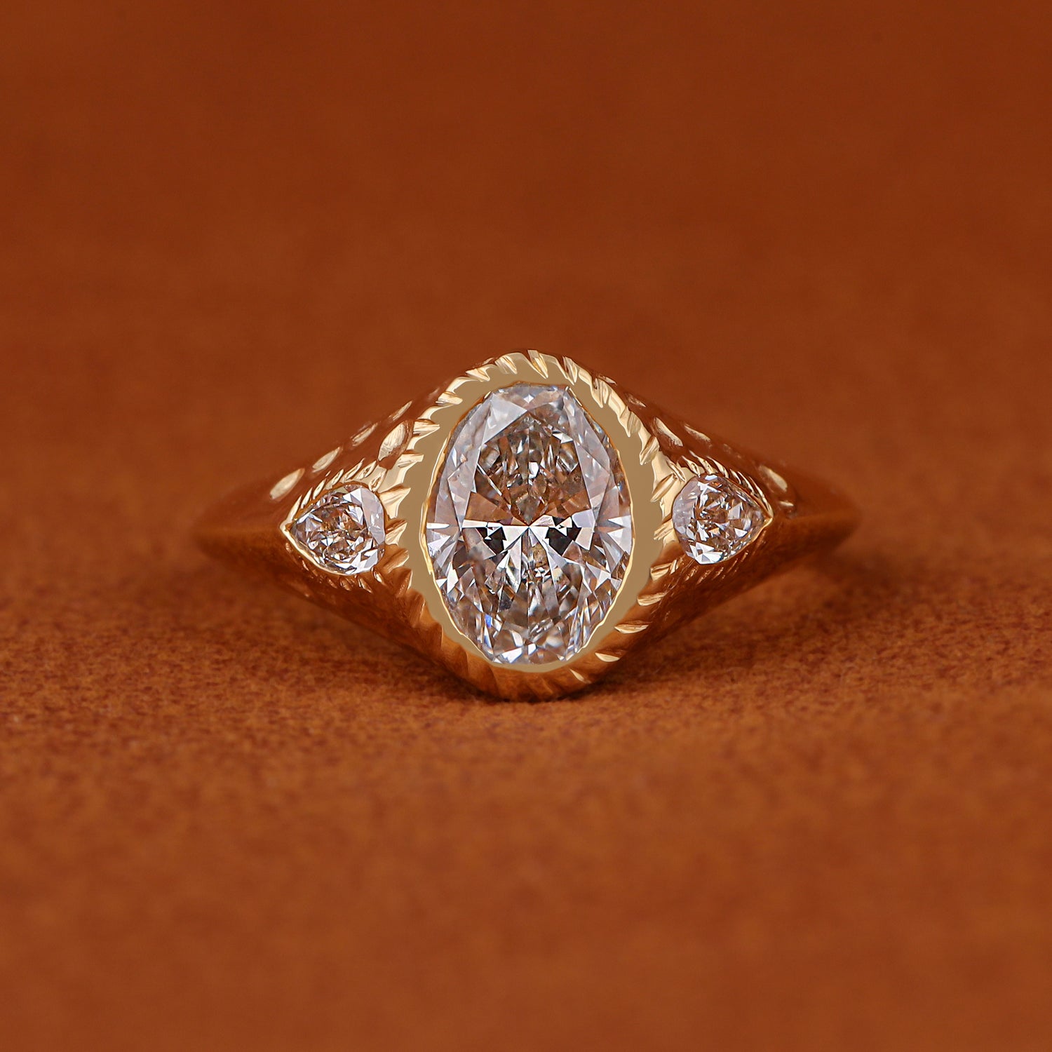 Princess Cut Lab Grown Diamond Split Shank Engagement Ring