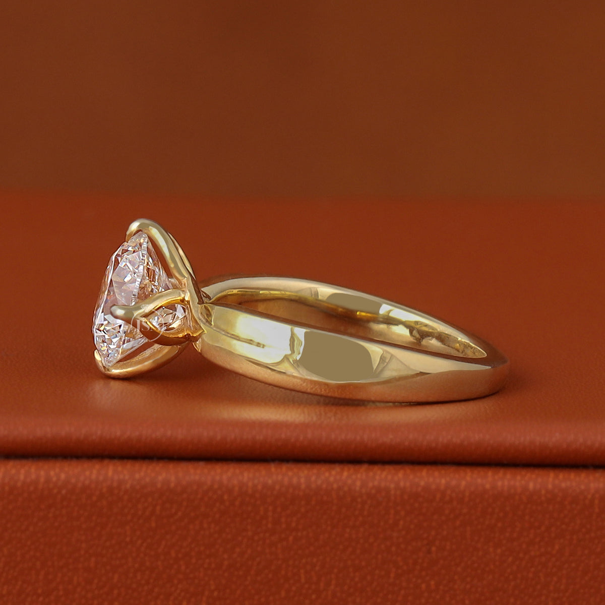 2 CT Round Cut Lab Diamond Solitaire Engagement Ring 14k Yellow Gold IGI Certified