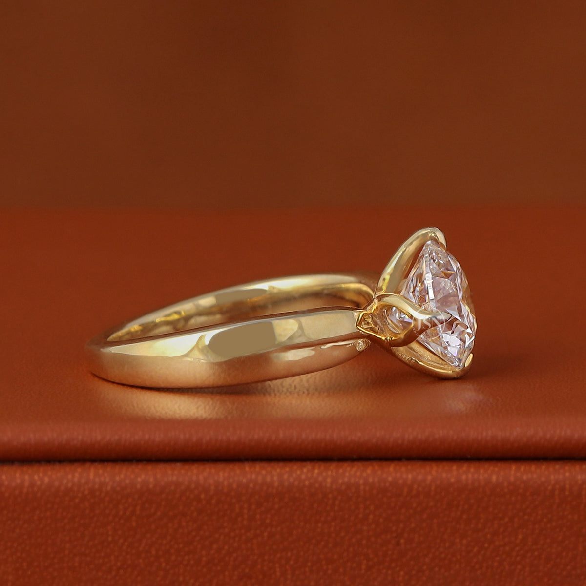 2 CT Round Cut Lab Diamond Solitaire Engagement Ring 14k Yellow Gold IGI Certified