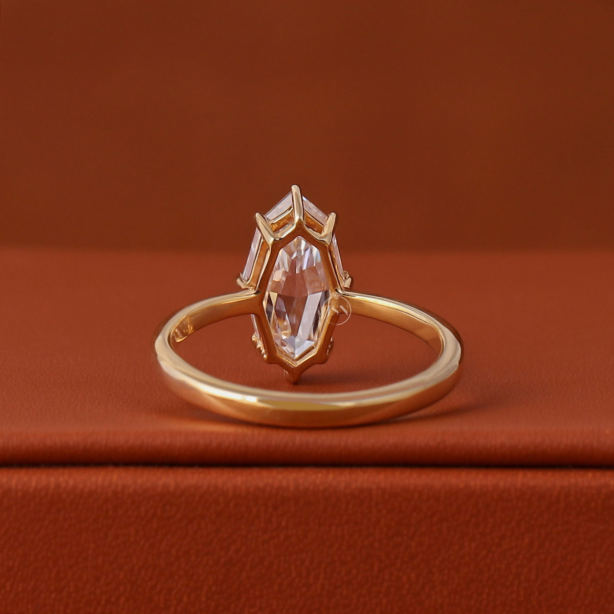 2 CT Step Marquise Cut Lab Diamond Engagement Ring 14k Yellow Gold Solitaire IGI Certified