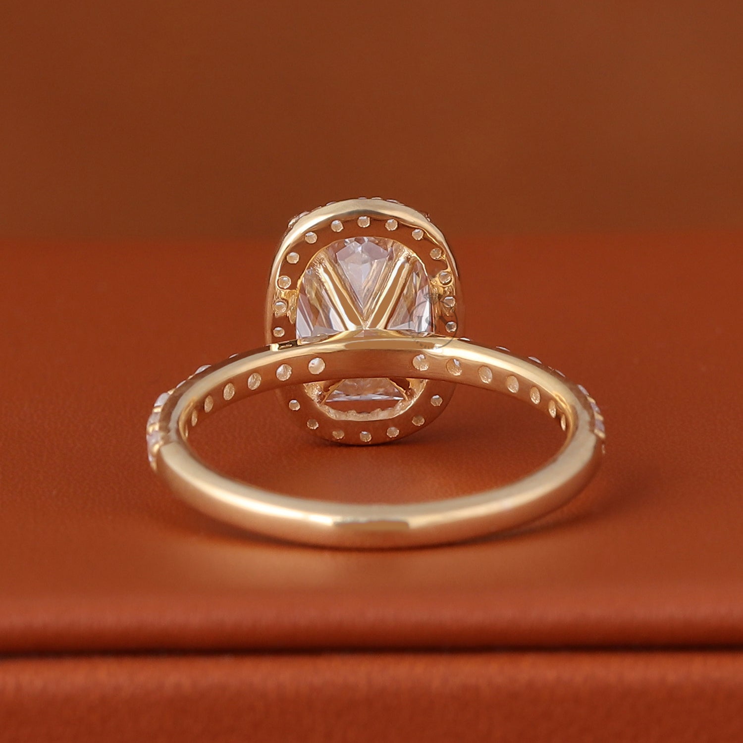 3.00 CT Cushion Cut Lab Grown Diamond Engagement Ring | Halo & Pave | IGI Certified Wedding Ring Anniversary Ring for Wife Gift