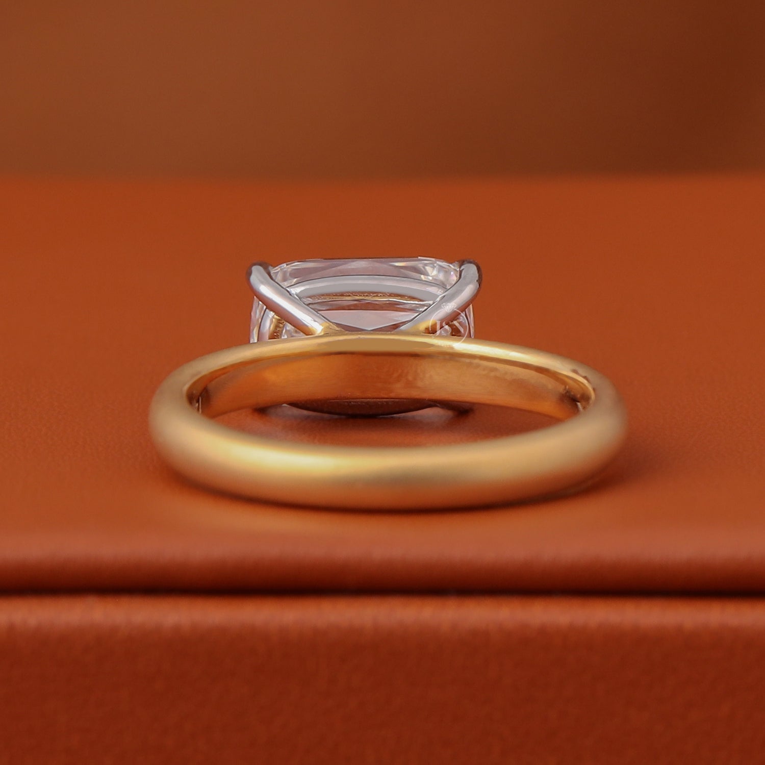 3 Carat Ashoka Cut Diamond Ring, 14k Yellow Gold, East West Solitaire, IGI Certified VVS2/VS1