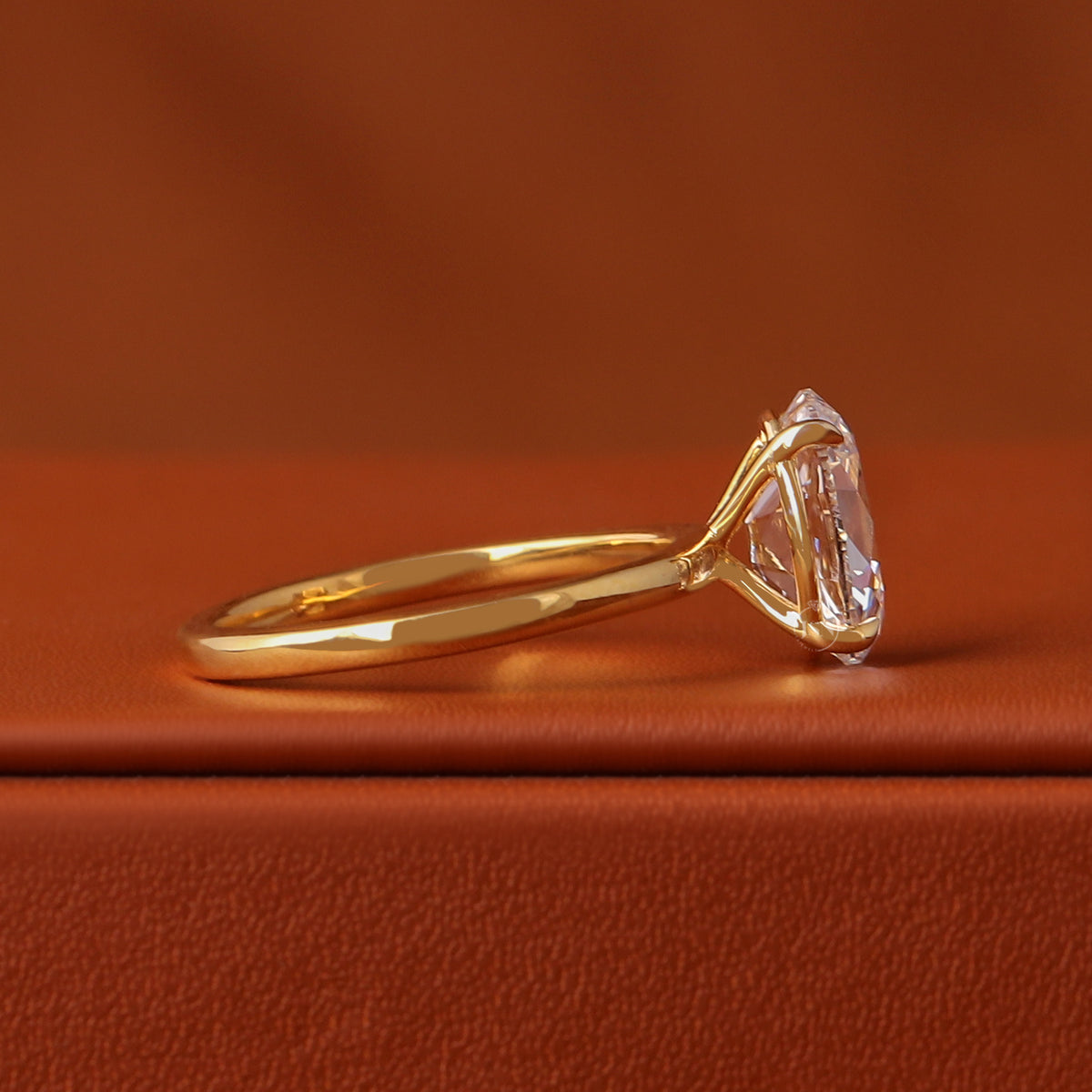 1 to 3 Carat Old Mine Oval Cut Lab Grown Diamond Solitaire Engagement Ring IGI Certified 14k Gold