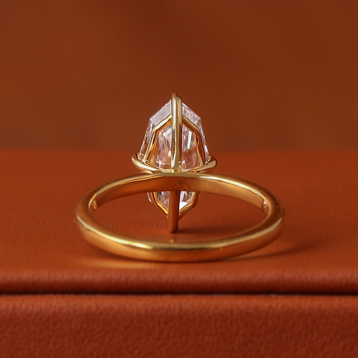 1 to 5 Carat Step Marquise Lab Grown Diamond Engagement Ring IGI Certified Solitaire 18k Gold