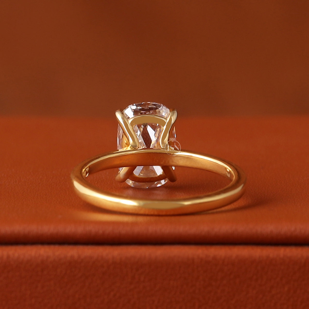1-5 Carat Old Mine Cushion Cut Lab Grown Diamond Engagement Ring Minimalist Solitaire 18k Gold