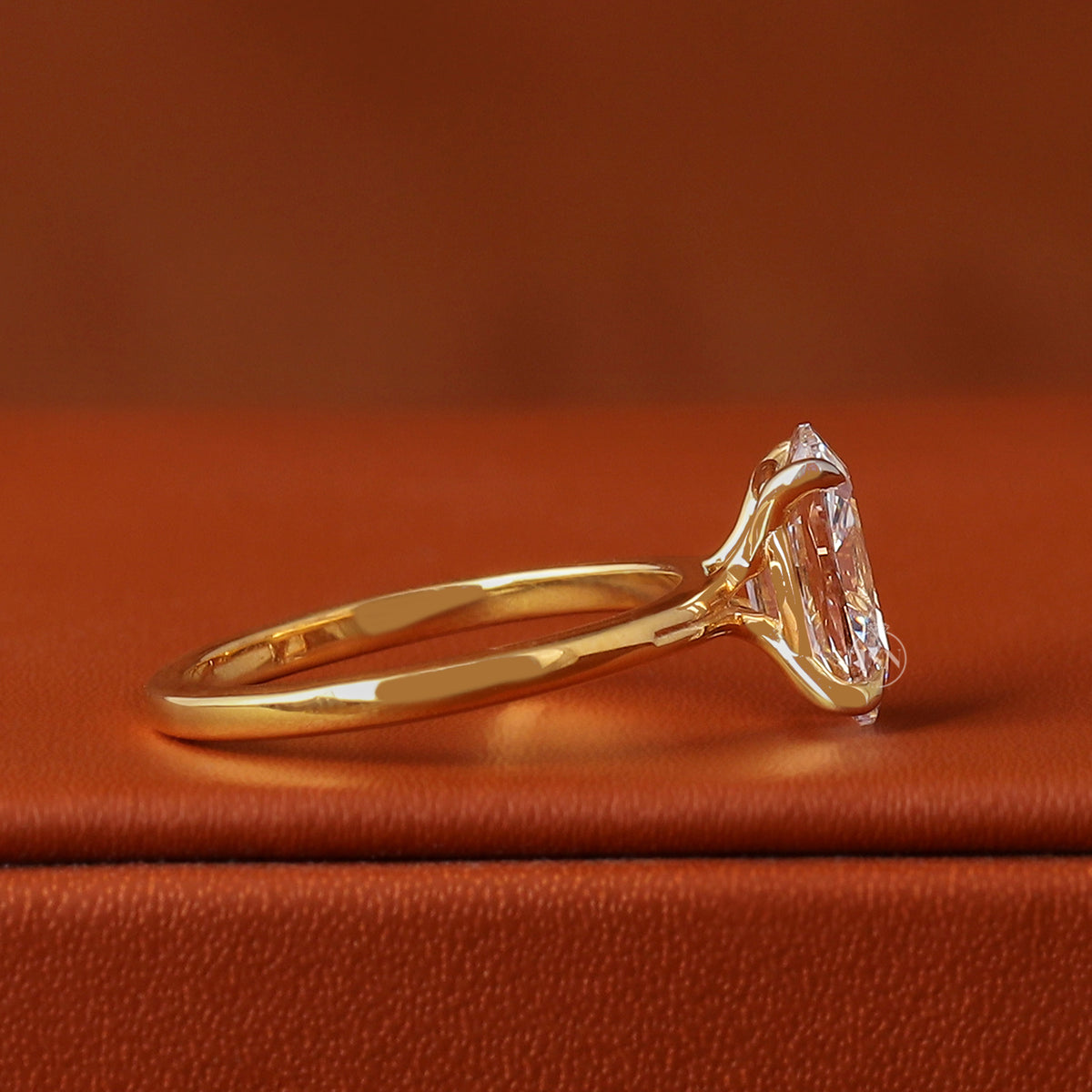 1-5 Carat Old Mine Cushion Cut Lab Grown Diamond Engagement Ring Minimalist Solitaire 18k Gold