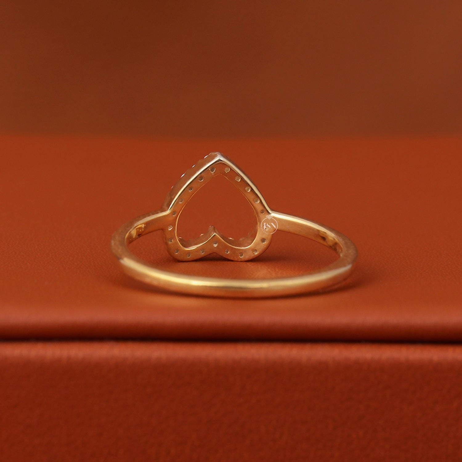 Customizable Heart Halo Engagement Ring Setting 14K Gold, DIY Prong Semi Mount Ring