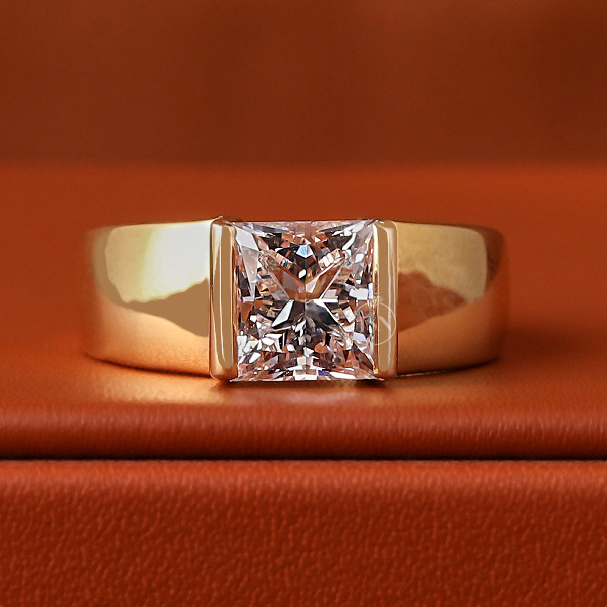 3 CT Princess Cut Lab Grown Diamond Engagement Ring, 14k Gold, IGI Certified