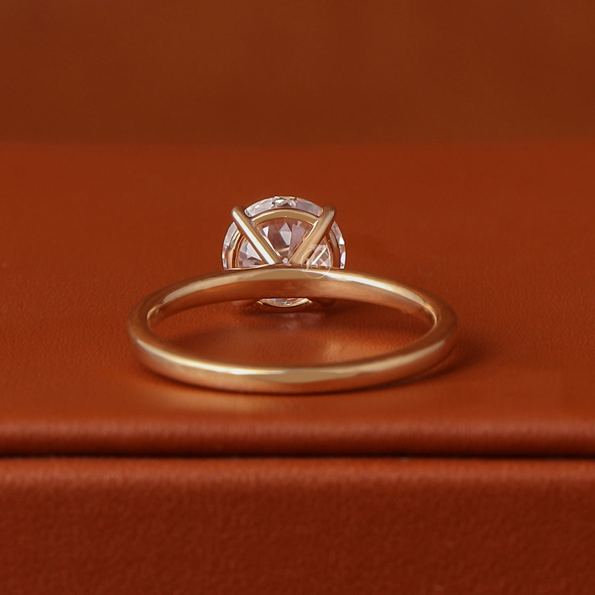 1 to 3 Carat Old European Round Cut 14k Gold Lab Grown Diamond Solitaire Engagement Ring