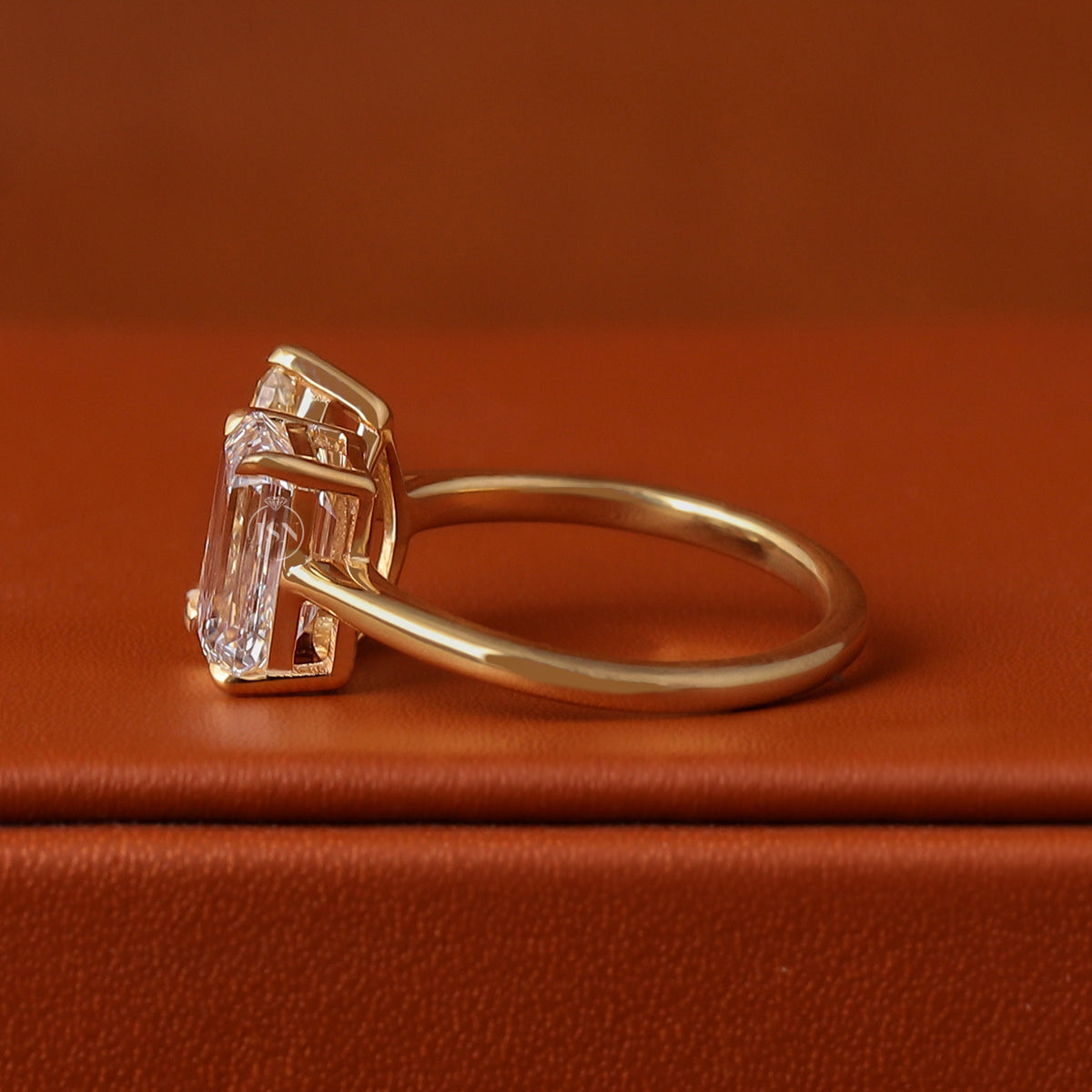 2, 3, 4, 5, 6 Carat Pear & Emerald Cut Lab Grown Diamond Engagement Ring Two Stone 10k Gold