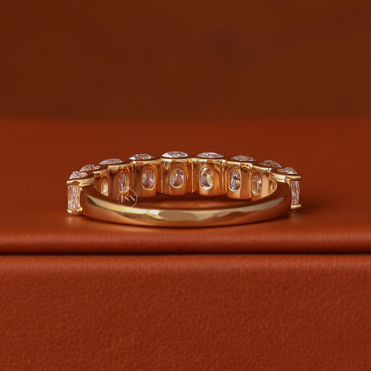 2.50 Carat total Cushion Cut Lab Grown Diamond Half Eternity Wedding Band 14k Gold
