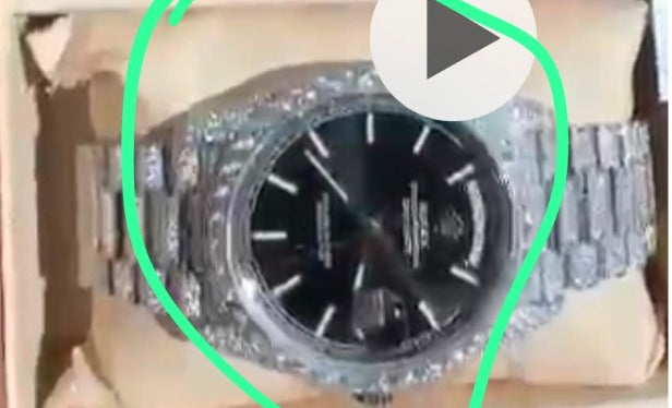 custom full iced out full white japan movement first payment(200)