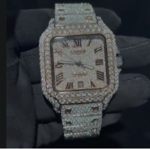 Customized Moissanite Diamond Half Iced out and full iced out watch first deposite(560)